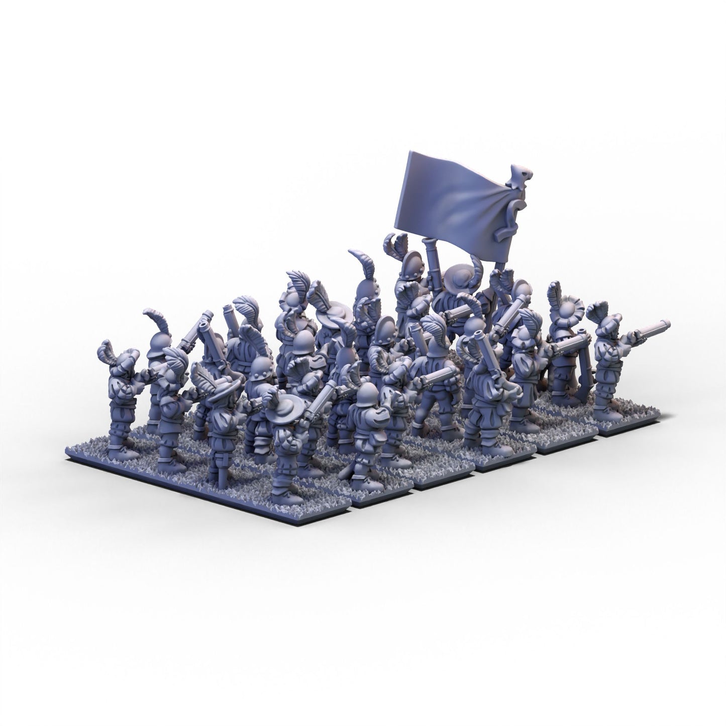 Empire | Musketeers Unit 1 (Banner 2) | 10mm/15mm