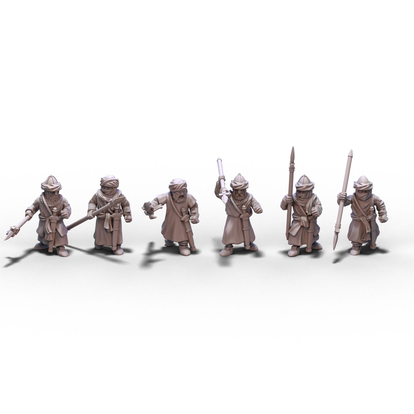 Moors | Warriors with Spears | 15mm/28mm miniatures