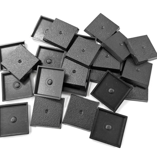 25mm square plastic bases