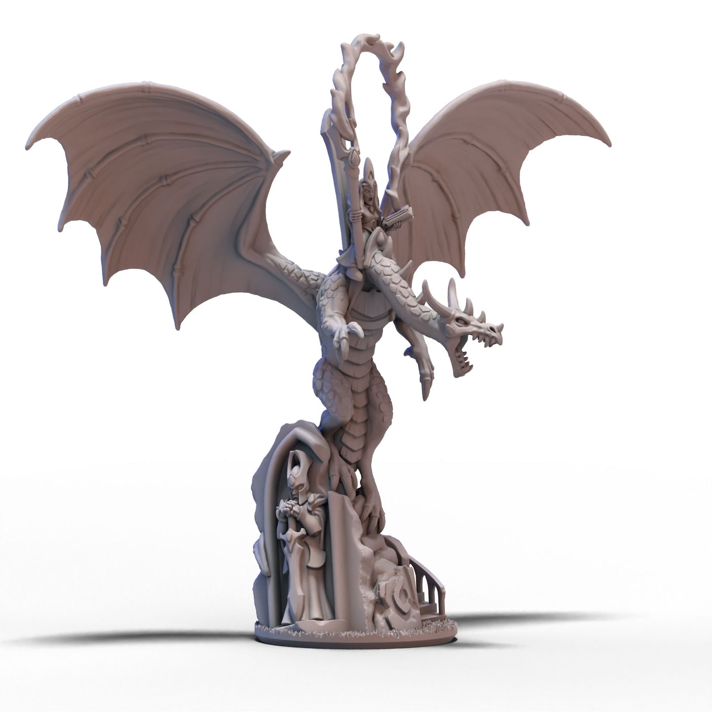 Aurethil Court | Dragon with Wizard | 10mm/15mm