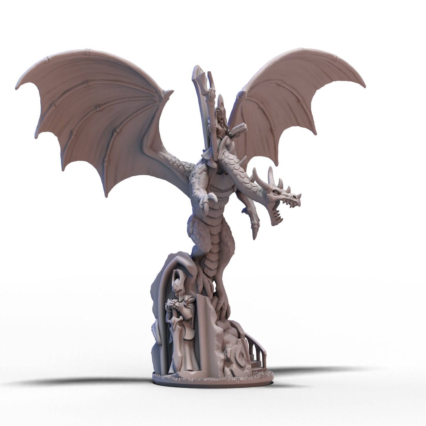 Aurethil Court | Dragon with Wizard (no magic) | 10mm/15mm