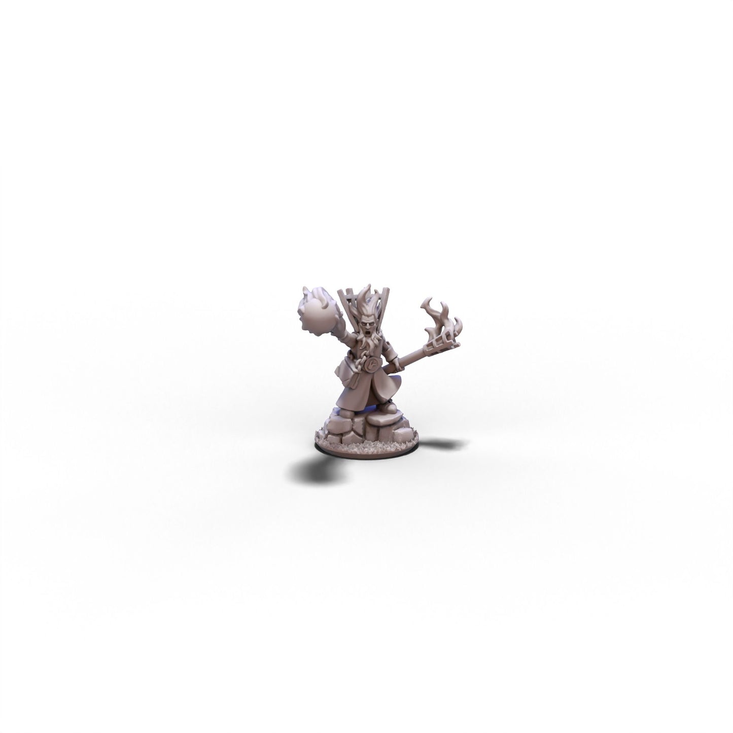 Empire | Fire Wizard on Rock | 10mm/15mm