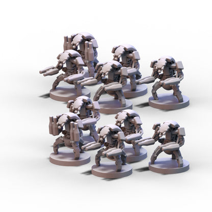 GMO Wars | Confederate Kalikoid Destroyer Bots | 6mm