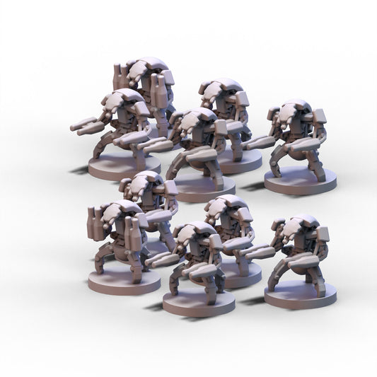 GMO Wars | Confederate Kalikoid Destroyer Bots | 6mm