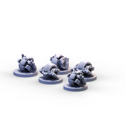 GMO Wars | Confederate Kalikoid Destroyer Bots (Rolling) | 6mm