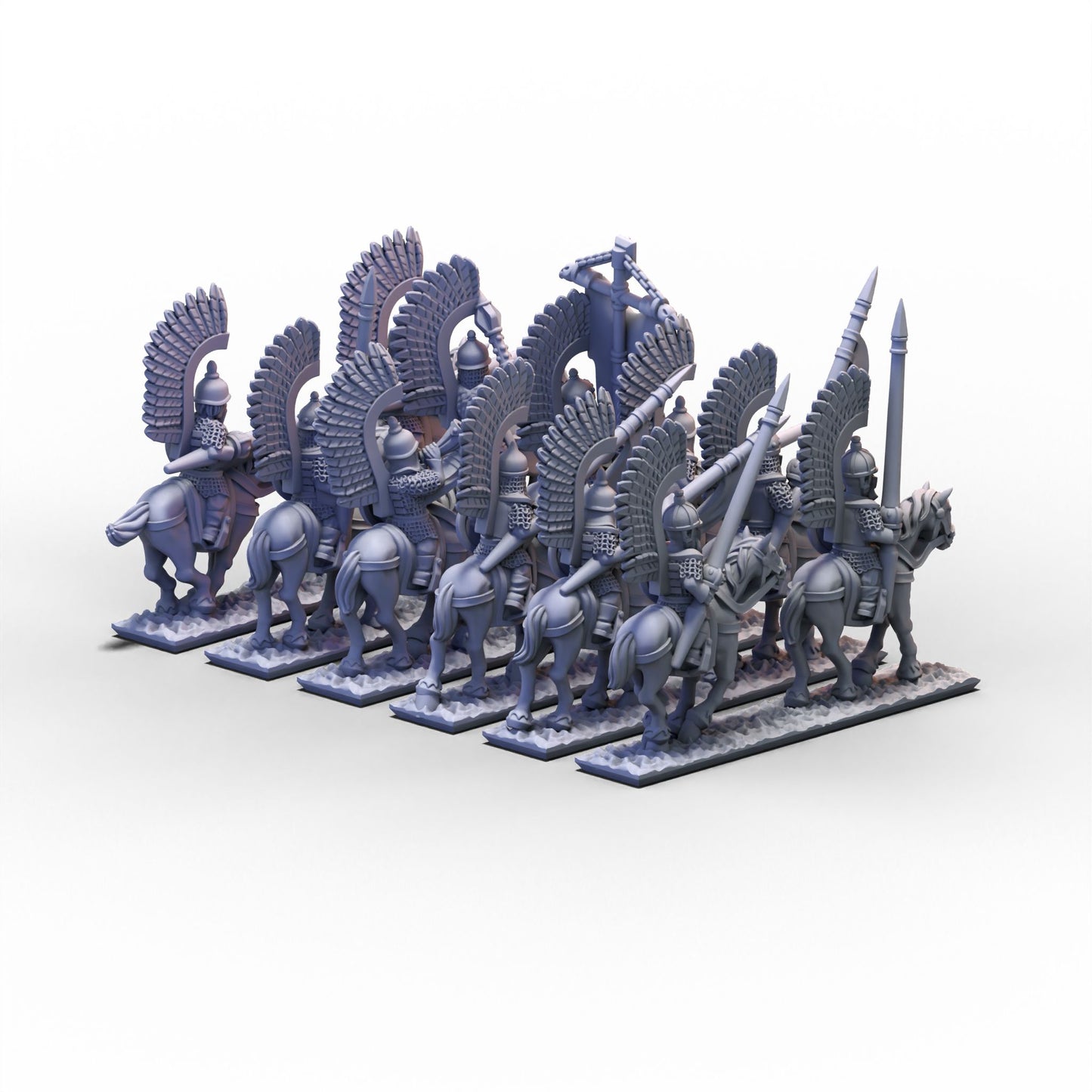 Northern Tzardom | Winged Lancers Cavalry Unit 2 | 10mm/15mm
