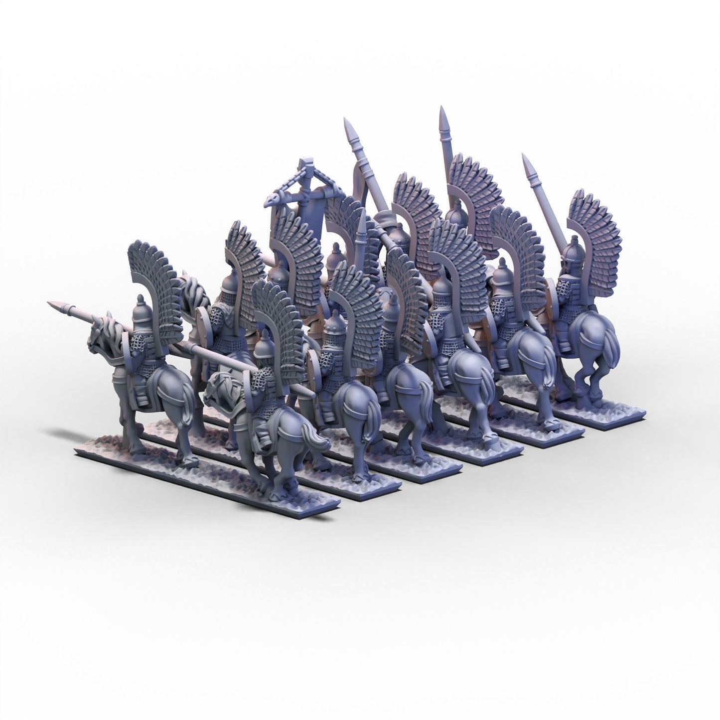 Northern Tzardom | Winged Lancers Cavalry Unit 2 | 10mm/15mm