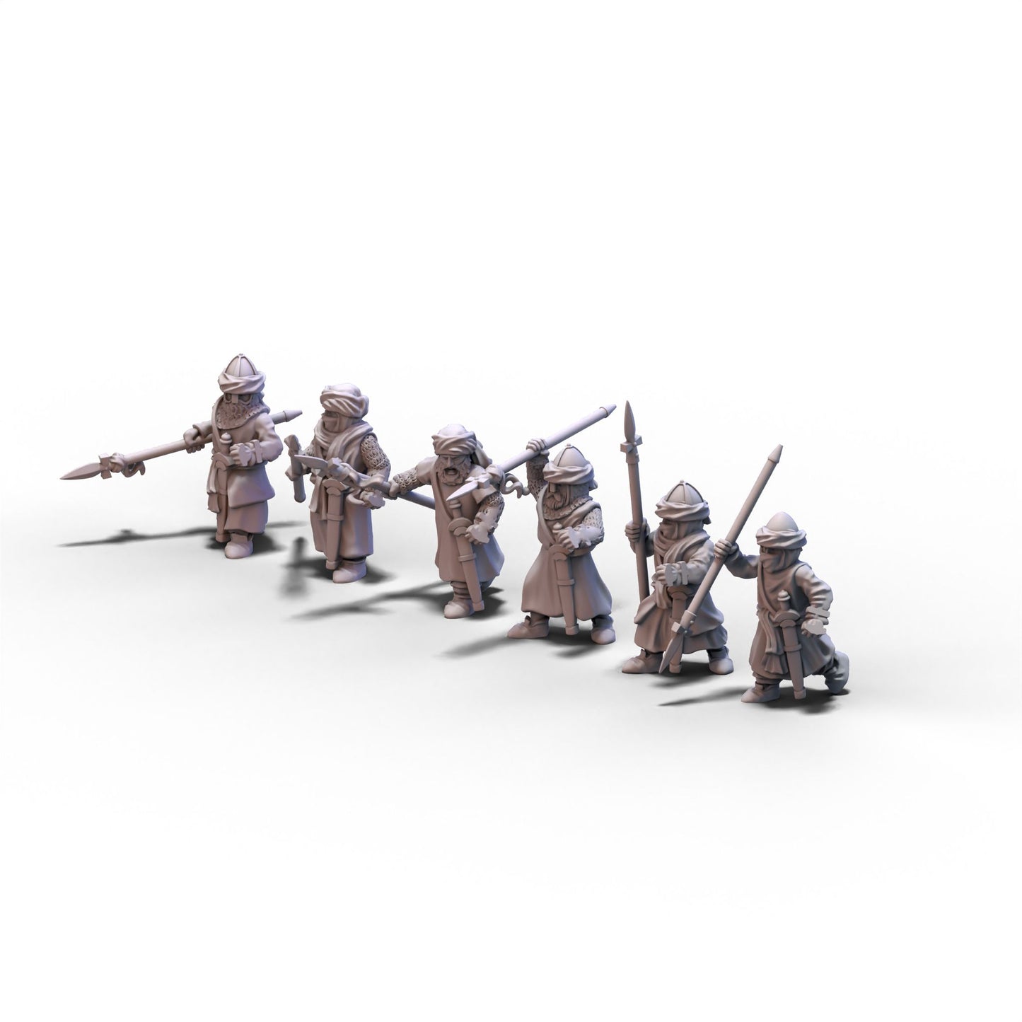 Moors | Warriors with Spears | 15mm/28mm miniatures