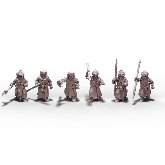 Moors | Warriors with Spears | 15mm/28mm miniatures