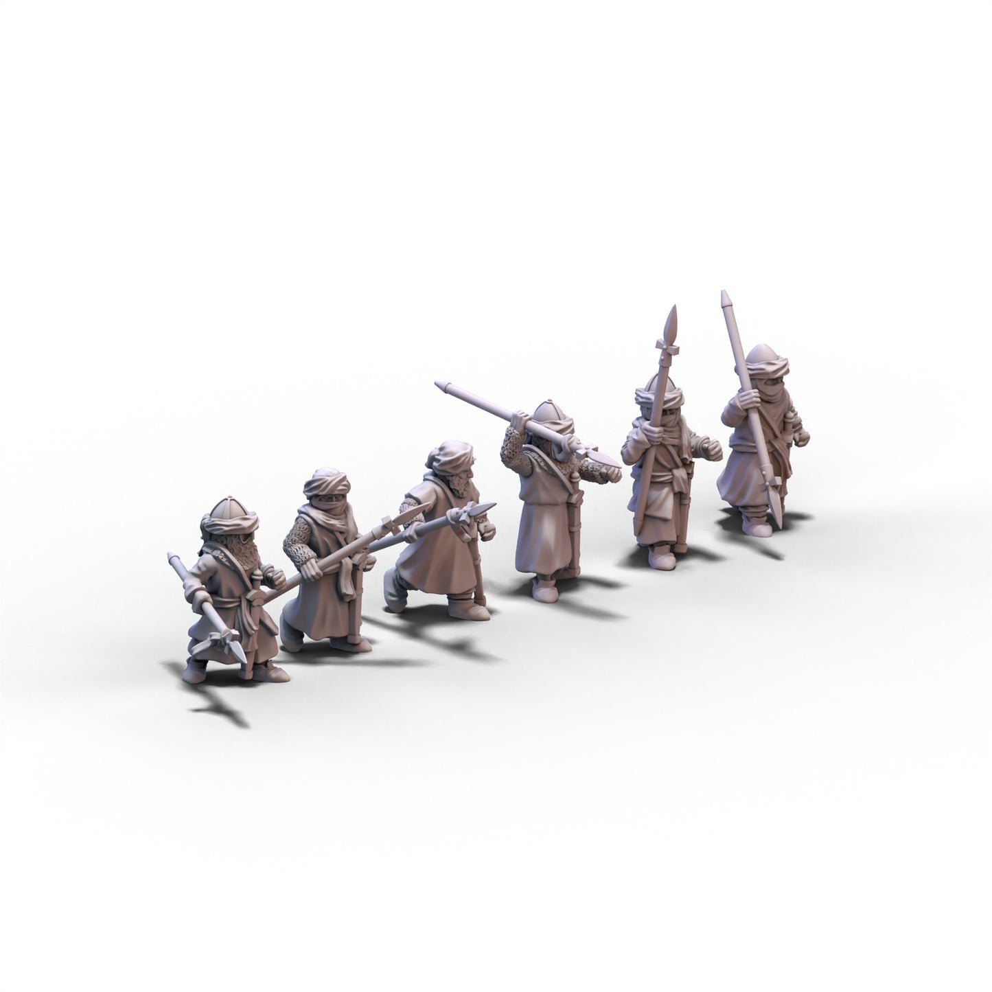 Moors | Warriors with Spears | 15mm/28mm miniatures