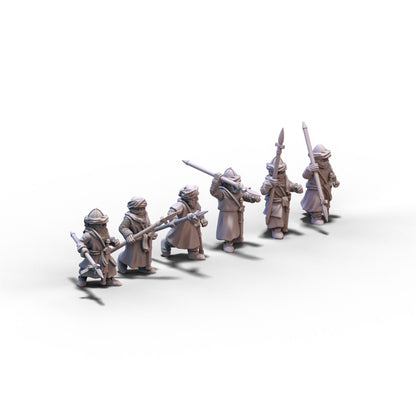 Moors | Warriors with Spears | 15mm/28mm miniatures