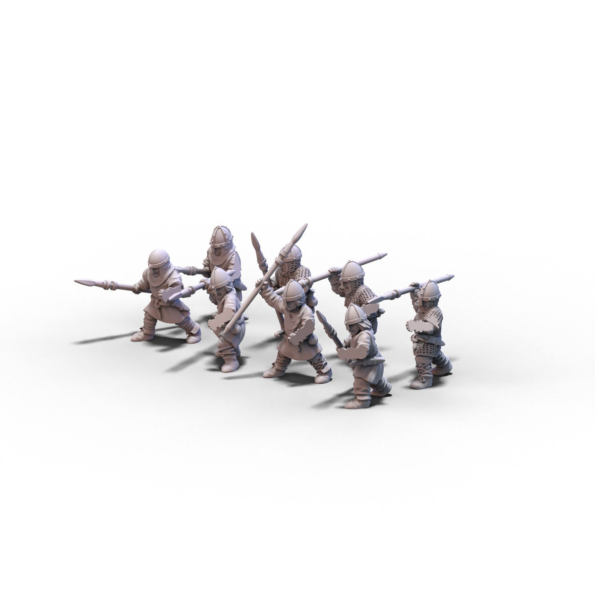 Normans | Warriors with Spears | 15mm/28mm miniatures