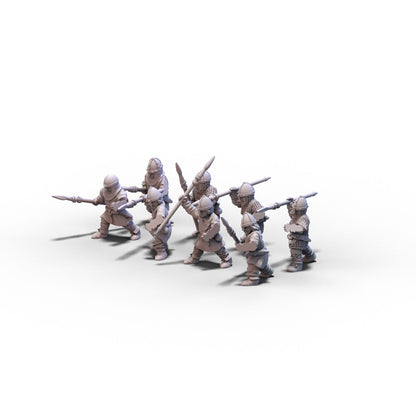 Normans | Warriors with Spears | 15mm/28mm miniatures