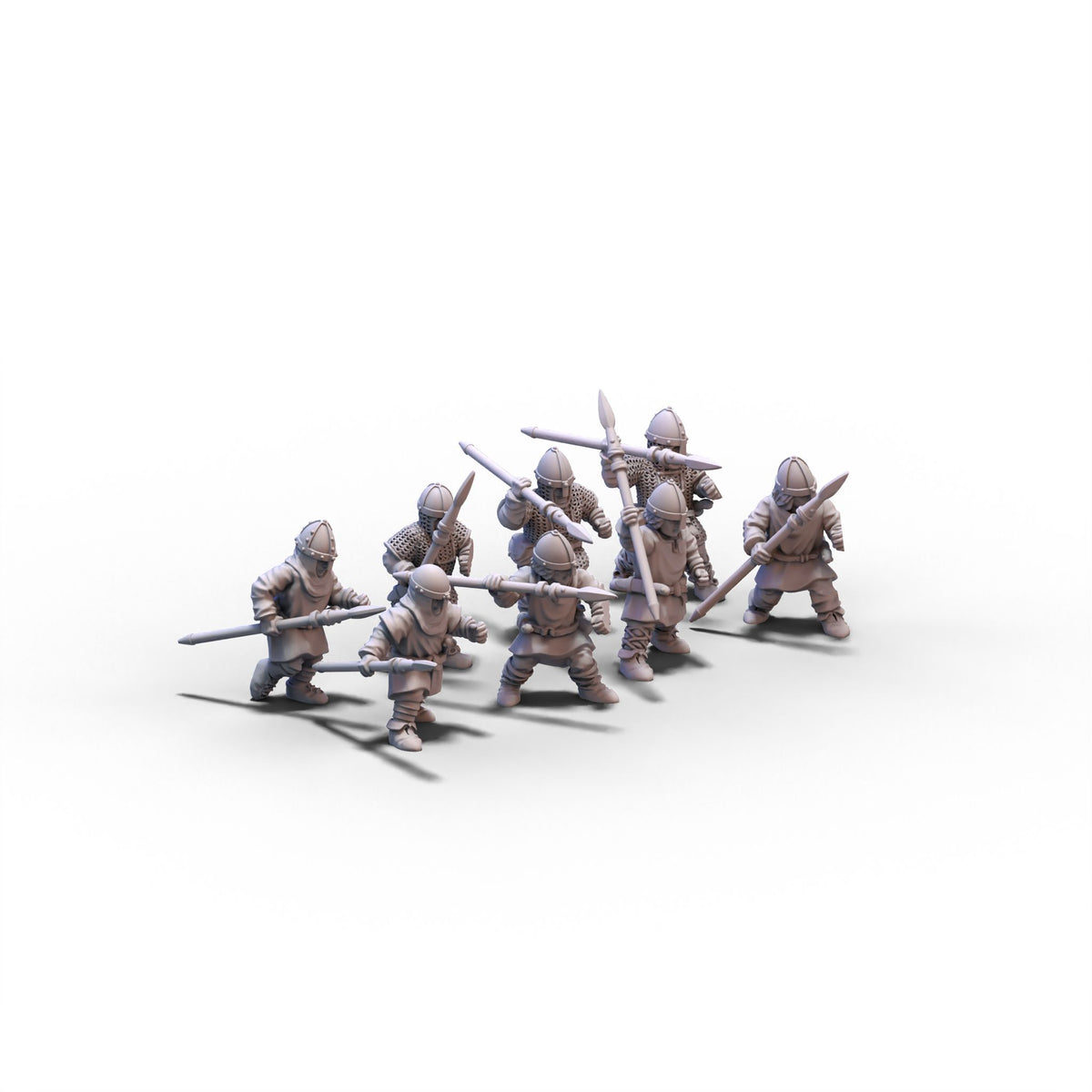 Normans | Warriors with Spears | 15mm/28mm miniatures