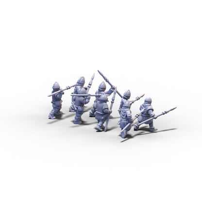 Normans | Warriors with Spears | 15mm/28mm miniatures