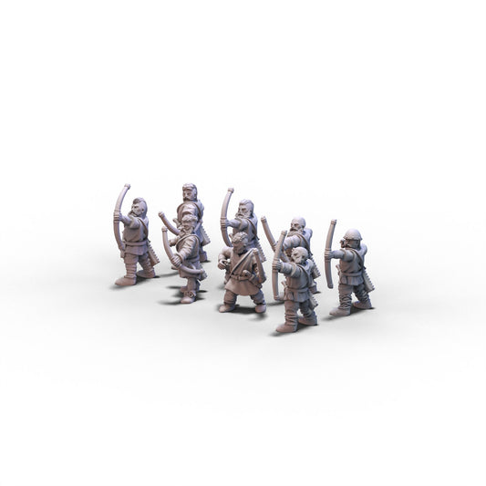 Vikings | Unarmored Archers | 15mm/28mm miniatures