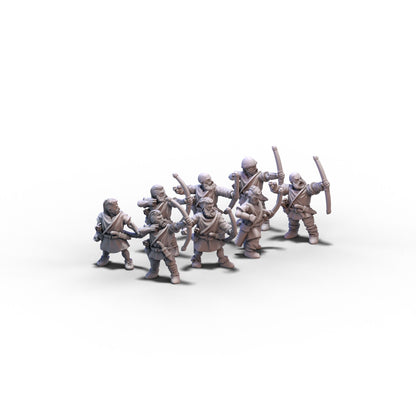 Vikings | Unarmored Archers | 15mm/28mm miniatures