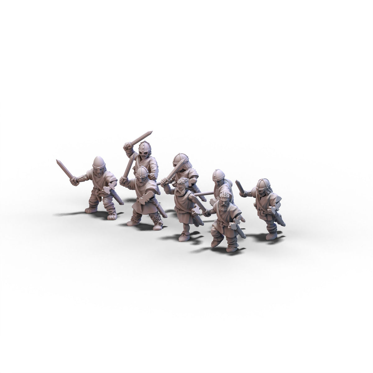 Vikings | Unarmored Warriors | 15mm/28mm miniatures