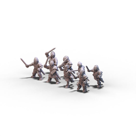 Vikings | Unarmored Warriors | 15mm/28mm miniatures