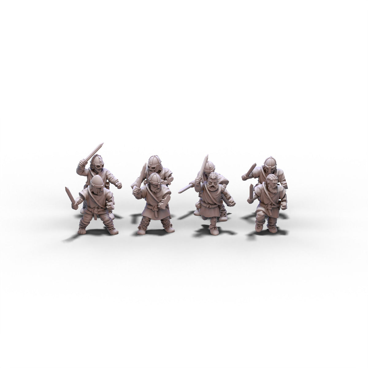 Vikings | Unarmored Warriors | 15mm/28mm miniatures
