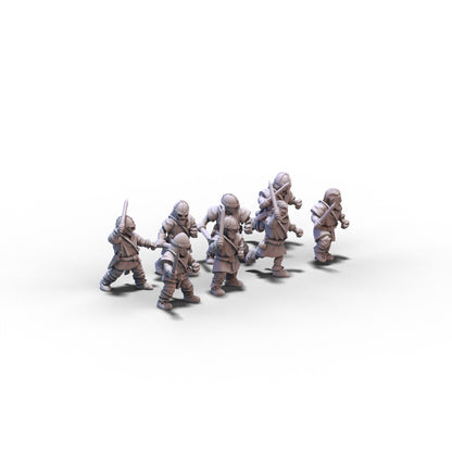 Vikings | Unarmored Warriors | 15mm/28mm miniatures