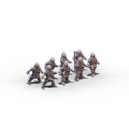 Vikings | Warriors with Axes | 15mm/28mm miniatures