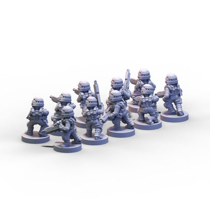 Voidship Troopers | Federal Infantry Squad 1 | 6mm