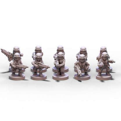 Voidship Troopers | Federal Infantry Squad 3 | 6mm