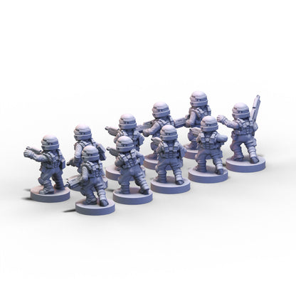 Voidship Troopers | Federal Infantry Squad 3 | 6mm