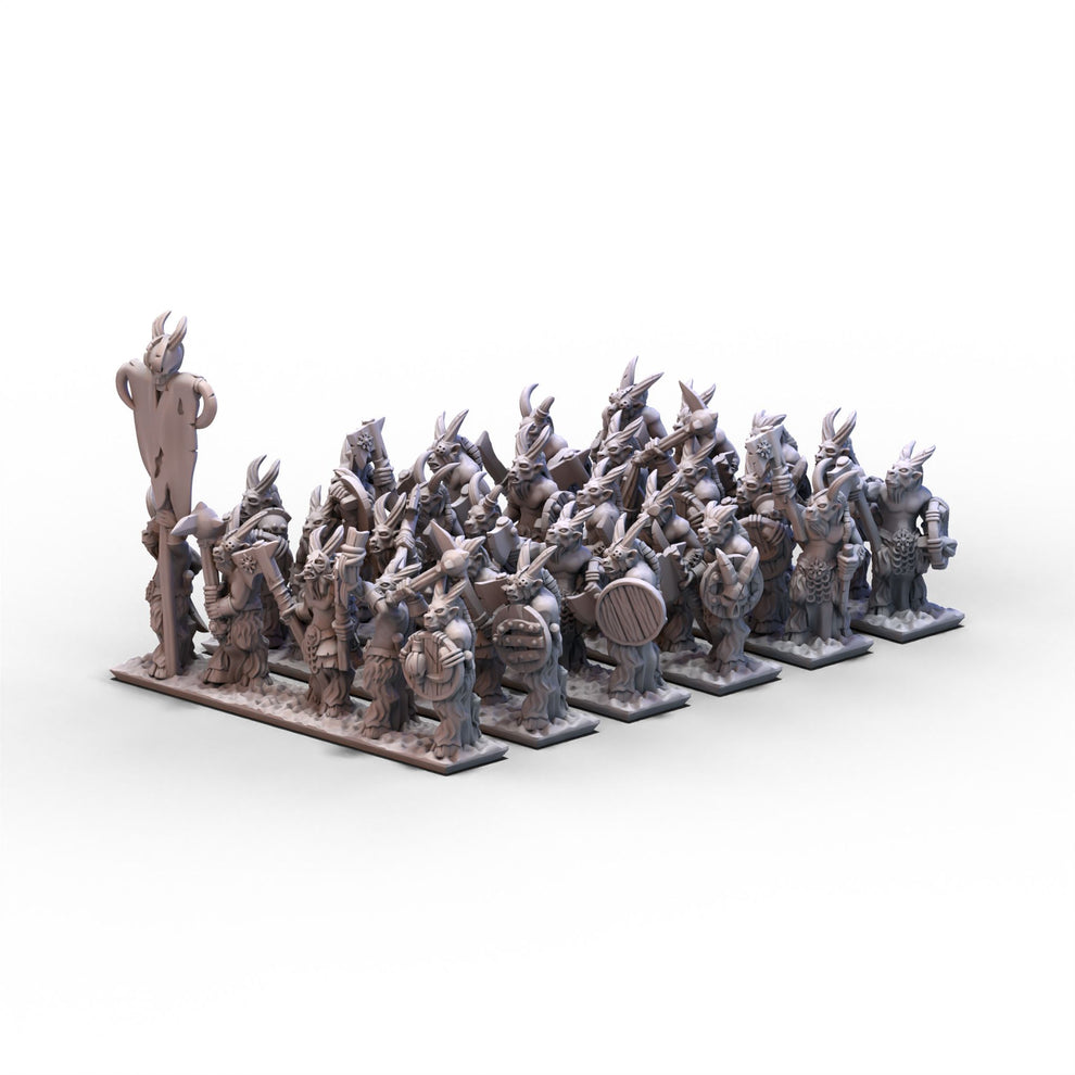 Beastmen Gores Unit 1 10mm Or 15mm Miniatures For Warmaster Kings beastmen-gores-unit-1-10mm-or-15mm-miniatures-for-warmaster-kings