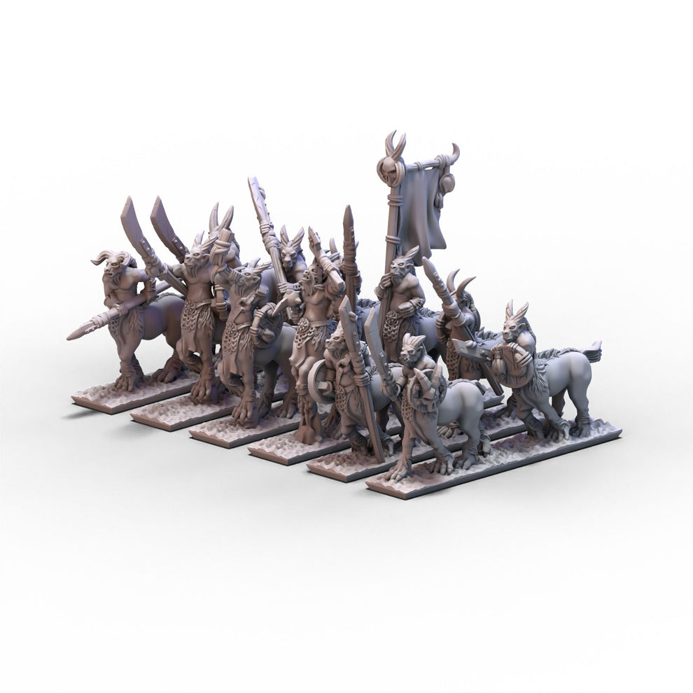 Beastmen Centigors Unit 2 10mm Or 15mm Miniatures For Warmaster beastmen-centigors-unit-2-10mm-or-15mm-miniatures-for-warmaster