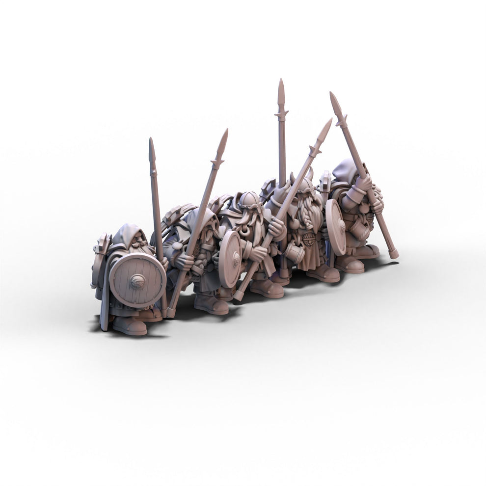 Sons of Ymir | Dwarf Rangers with Spears | 28mm or 32mm miniatures for ...
