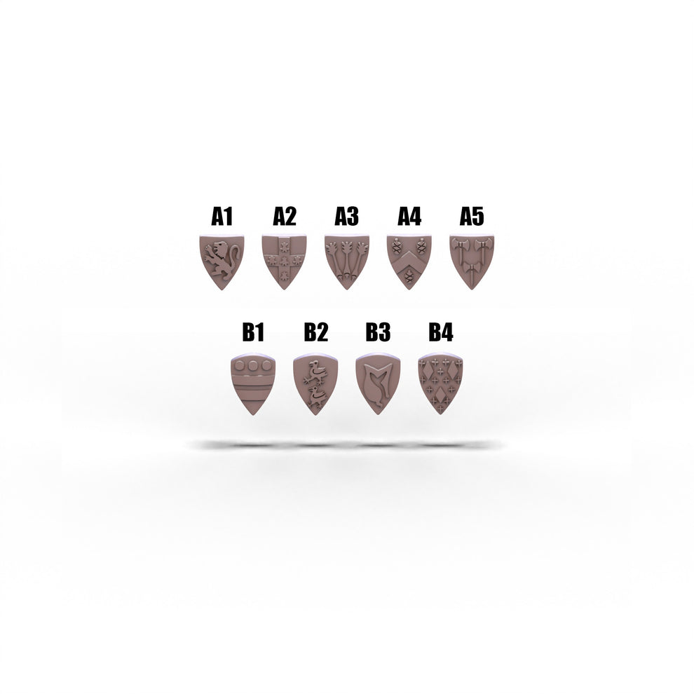 Medieval English Knight Shields | 15mm or 28mm miniatures for Saga, Art ...